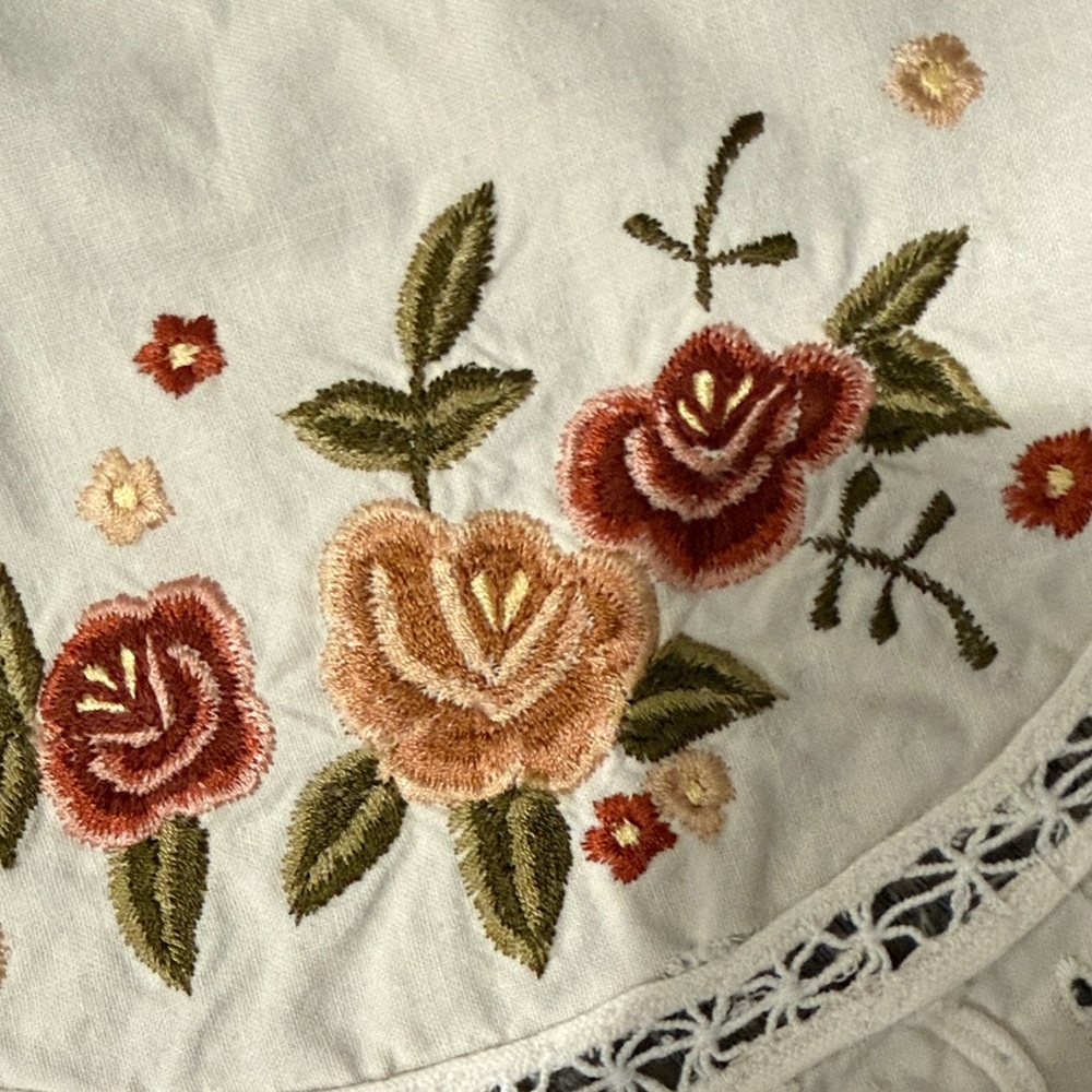 Embroidered Floral Lace Doily Set - Picture 5 of 8